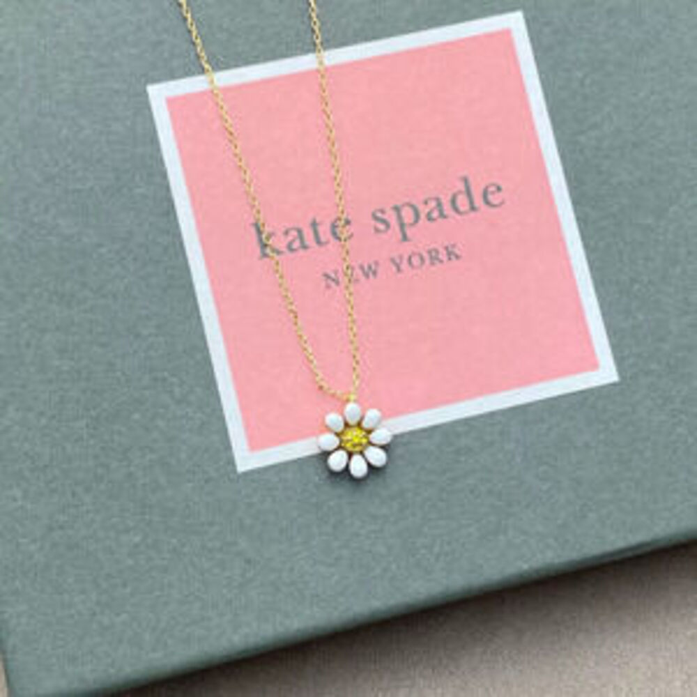 kate spade Country Daisy Bee Crystal Enamel Necklace